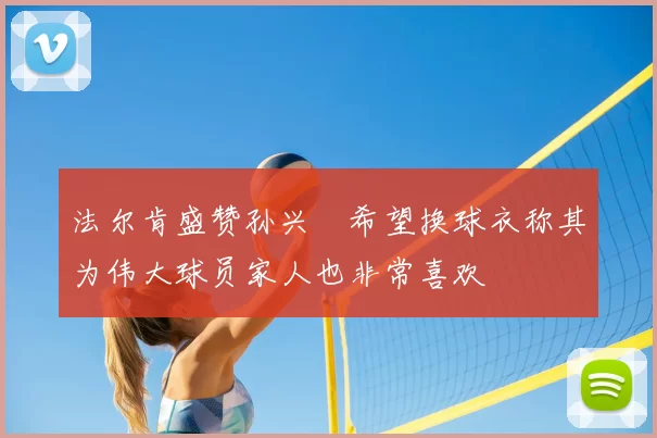 法尔肯盛赞孙兴慜希望换球衣称其为伟大球员家人也非常喜欢