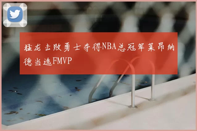猛龙击败勇士夺得NBA总冠军莱昂纳德当选FMVP